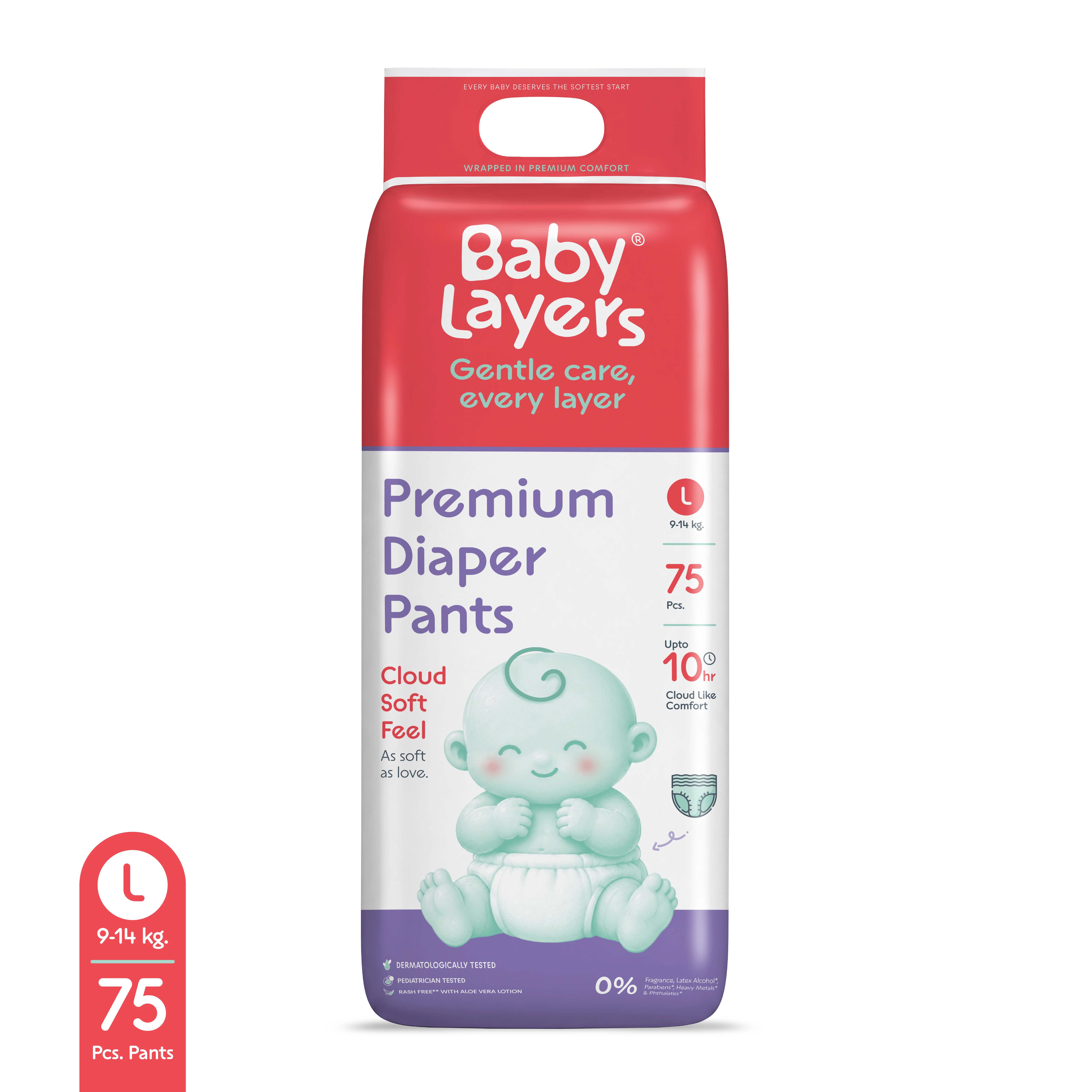 L - 75 Premium Diaper Pants (9-14 kg)